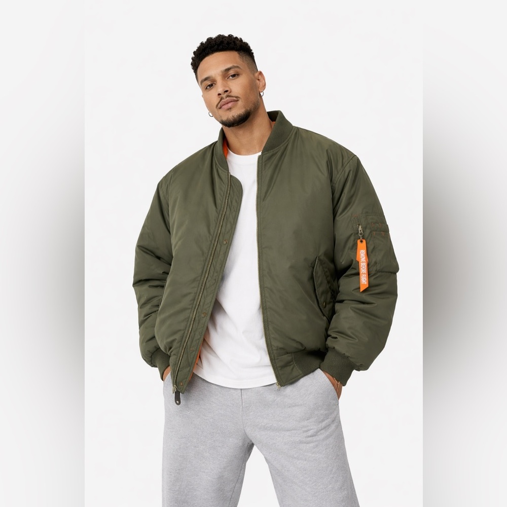Men’s Green Bomber Jacket — Streetwear | Size XXL  | Le Maison Noir
